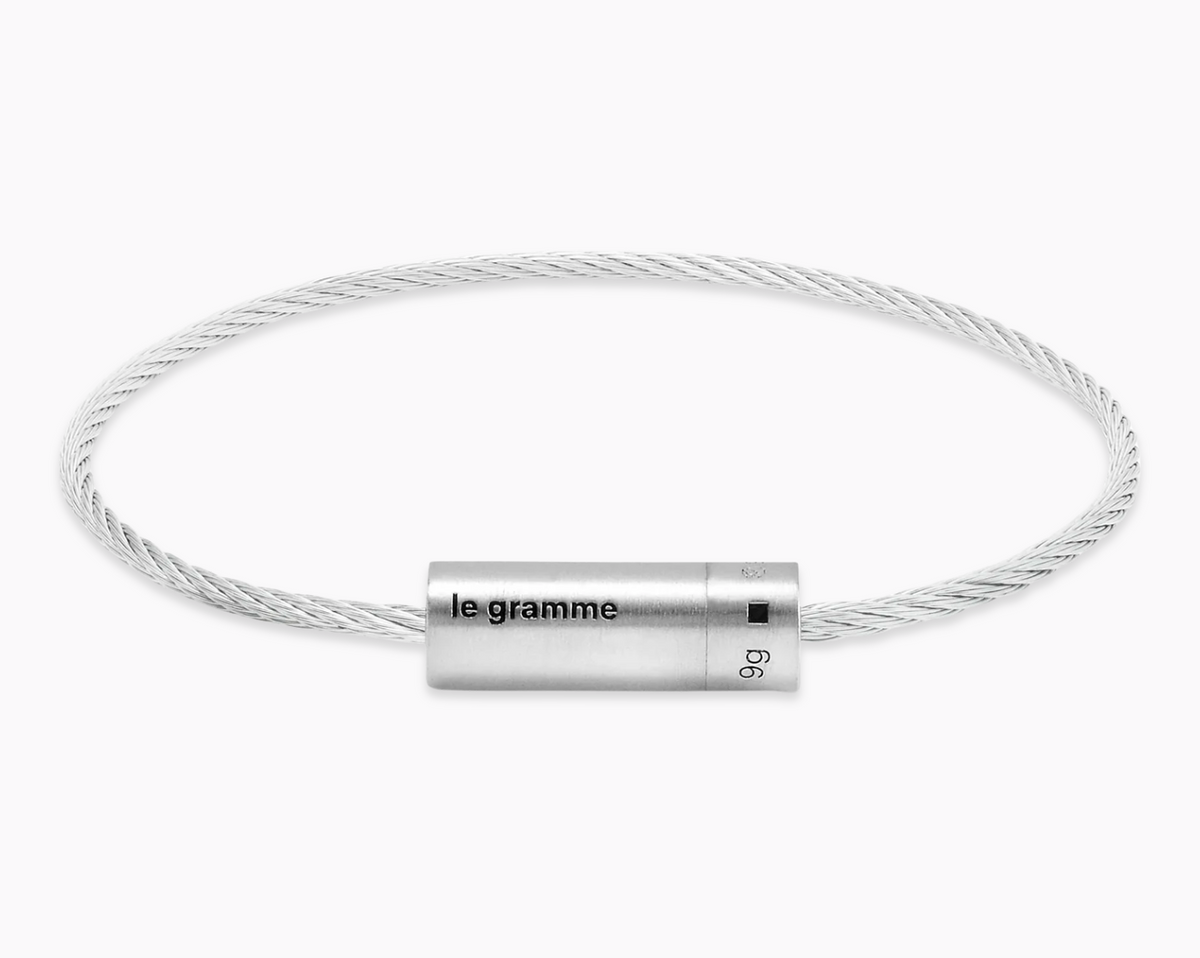 le gramme ダブルケーブルブレスレット シルバー cable bracelet le 9g – le gramme