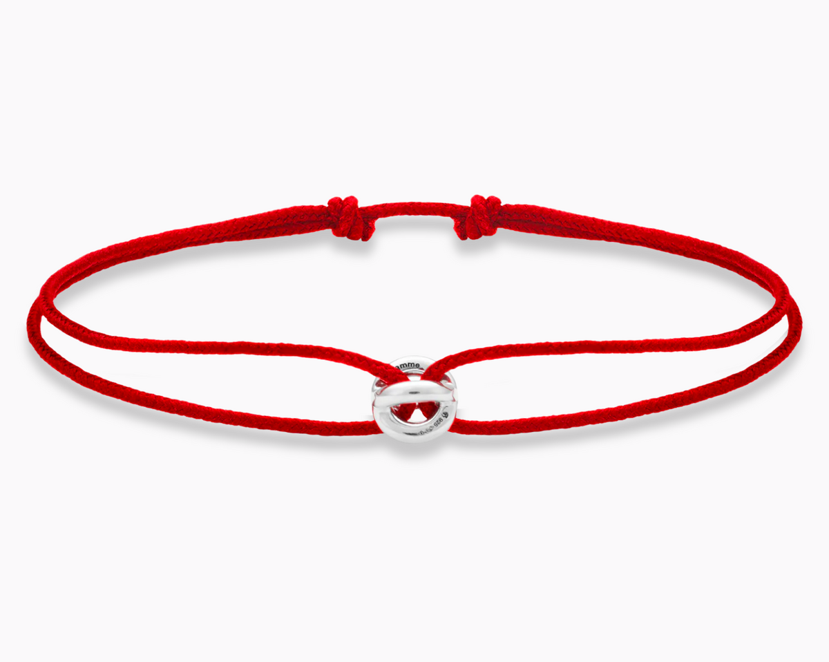red interlaced cord bracelet le 1g – le gramme