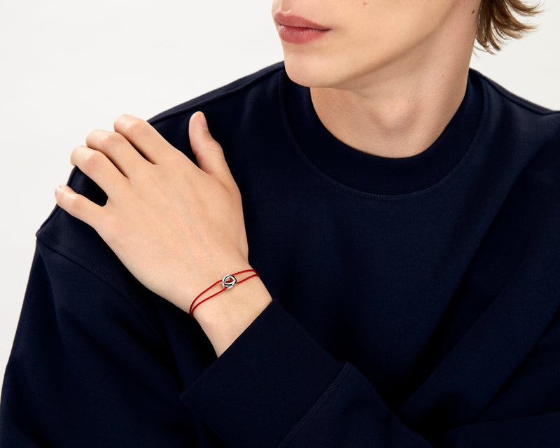 red interlaced cord bracelet le 3g