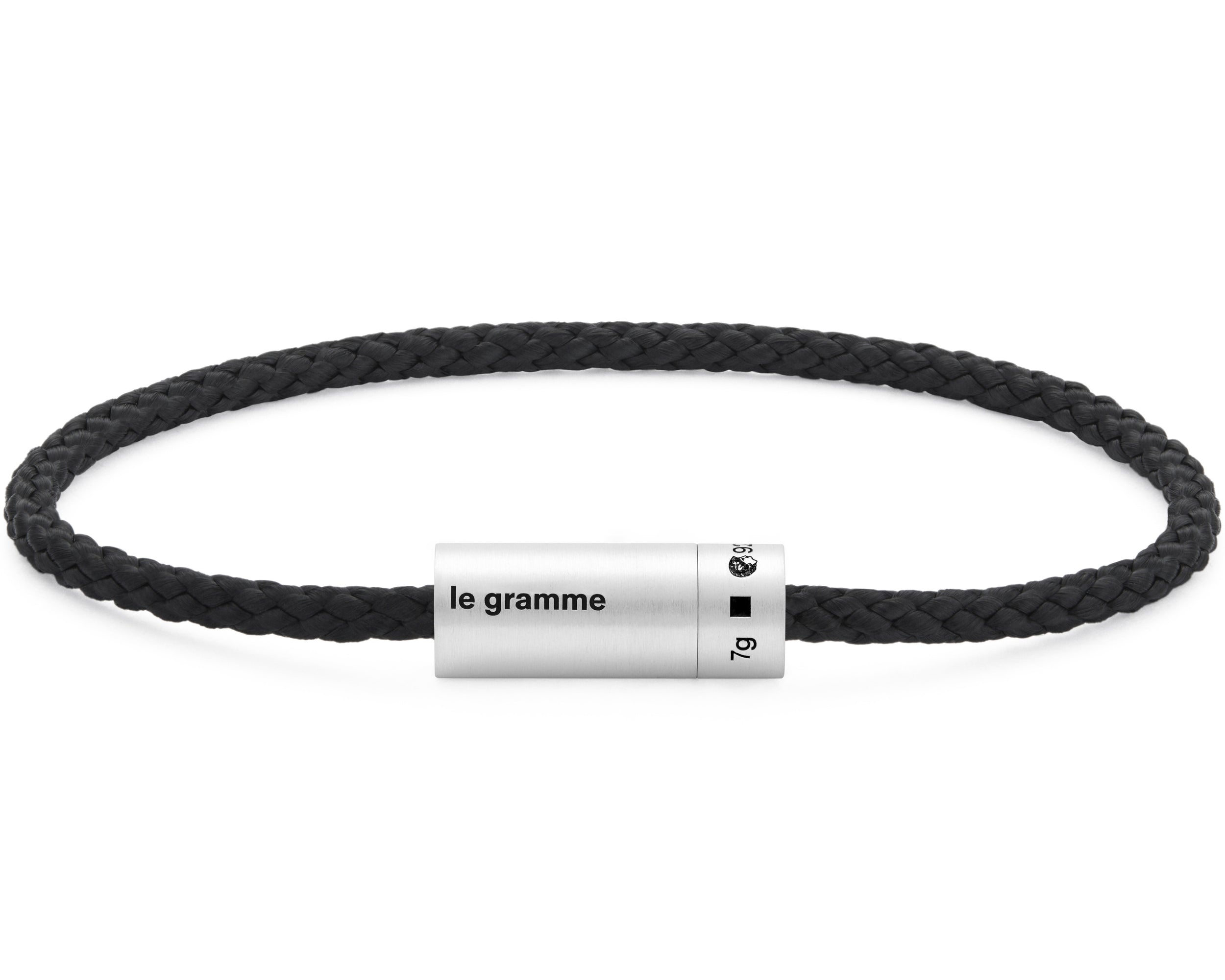 bracelet câble nato noir le 7g