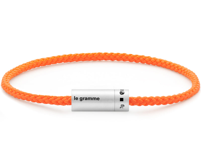 bracelet câble nato orange le 7g