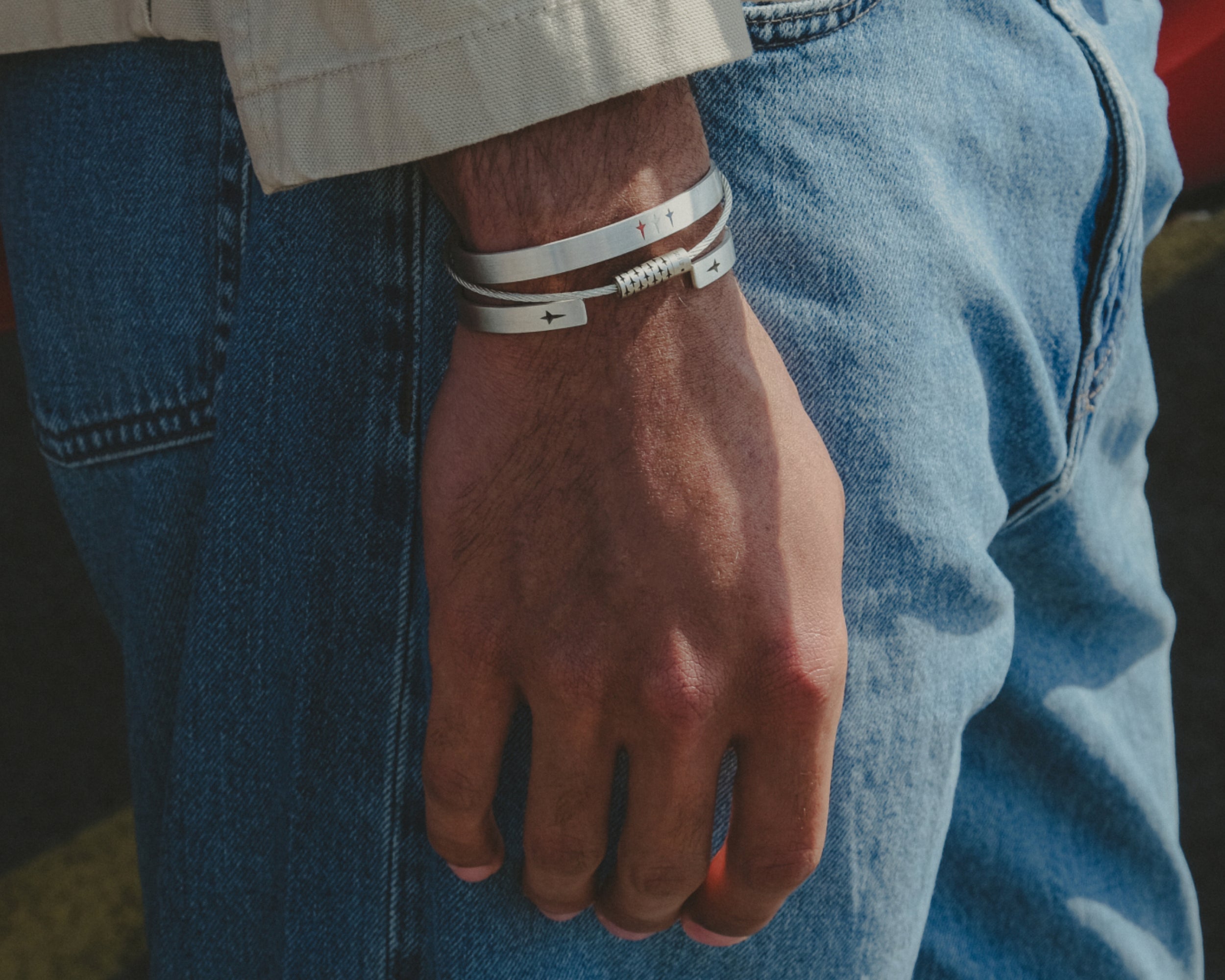 bracelet ruban tricolore le 21g le gramme x La Patrouille de France