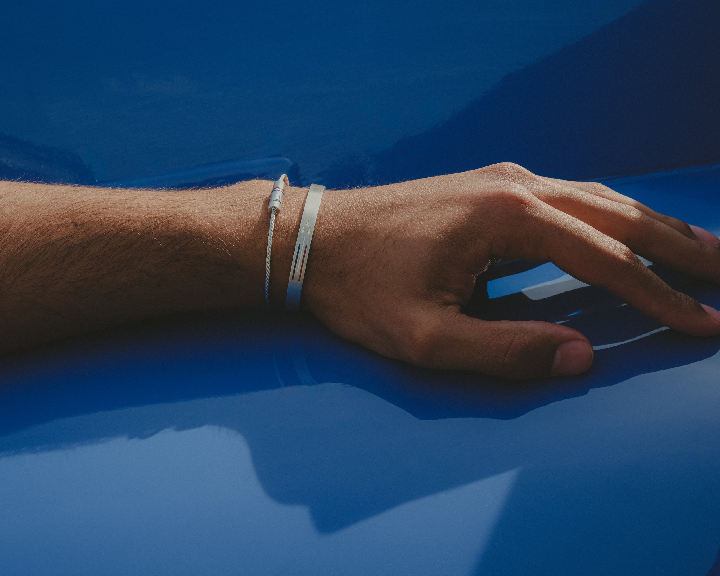 bracelet câble tricolore le 9g le gramme x La Patrouille de France
