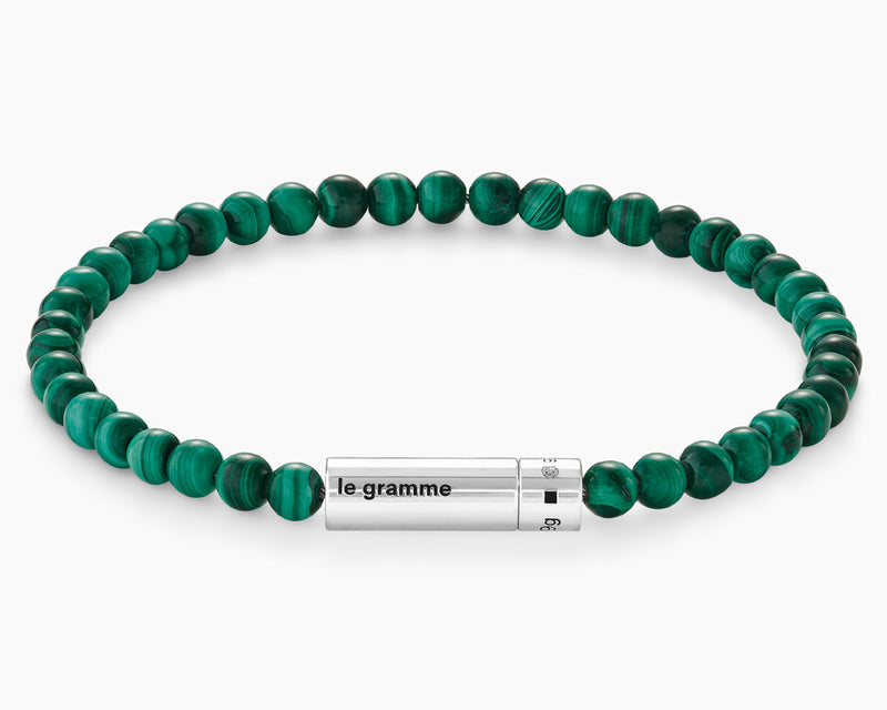 bracelet beads malachite le 9g