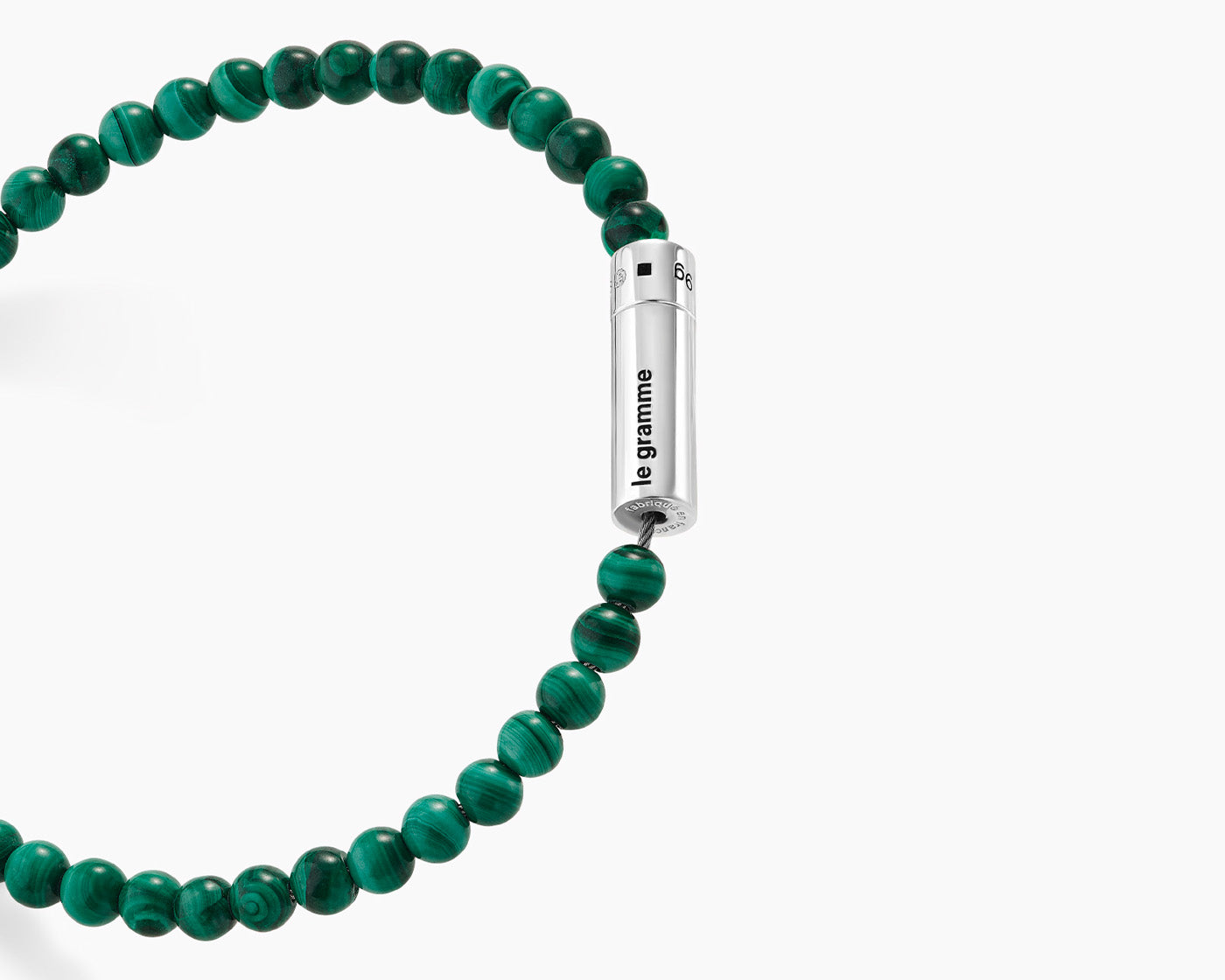 bracelet beads malachite le 9g
