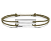 perforated khaki cord bracelet le 2.5g
