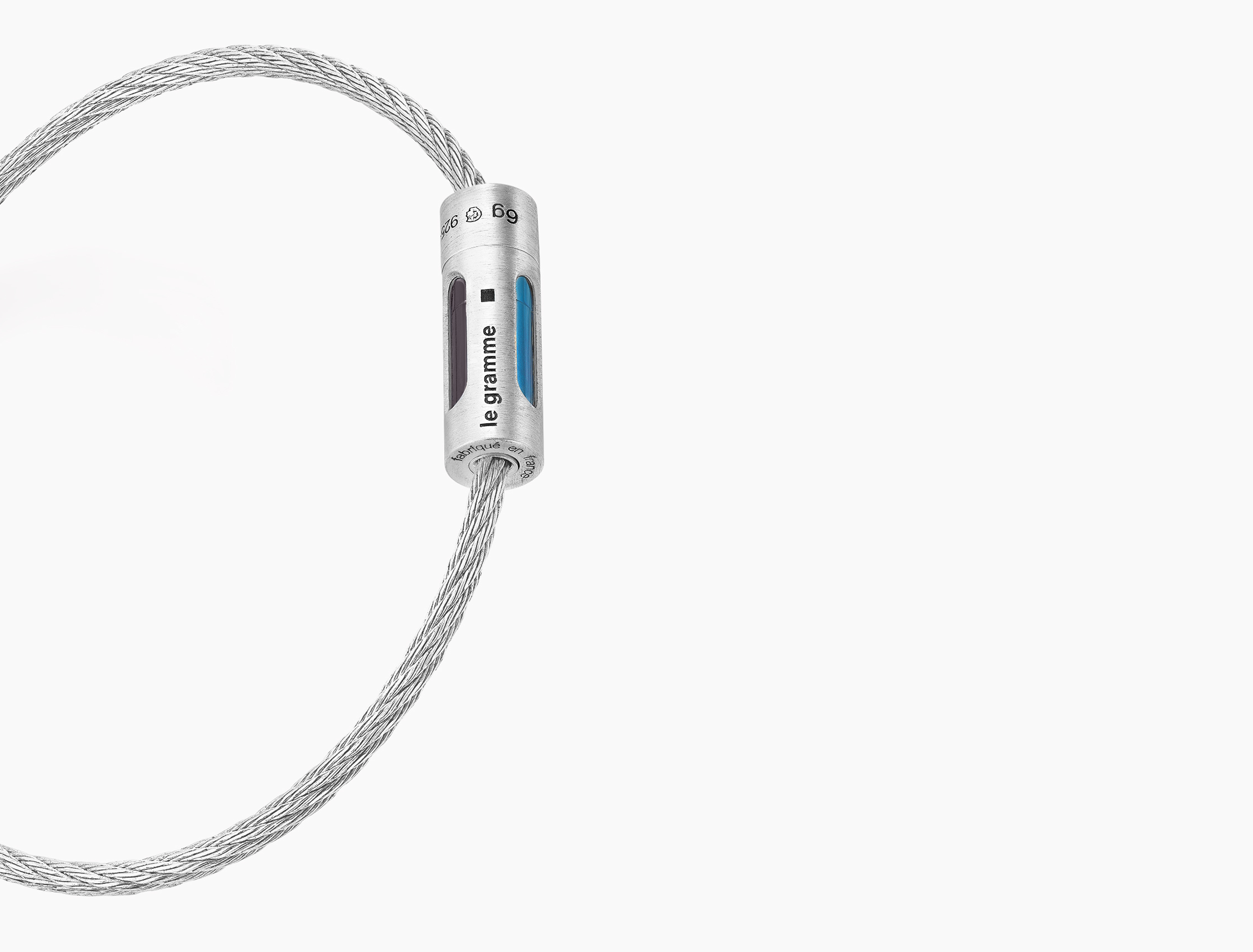 bracelet câble perforé tricolore le 9g