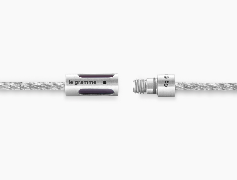 bracelet câble perforé iridescent le 9g