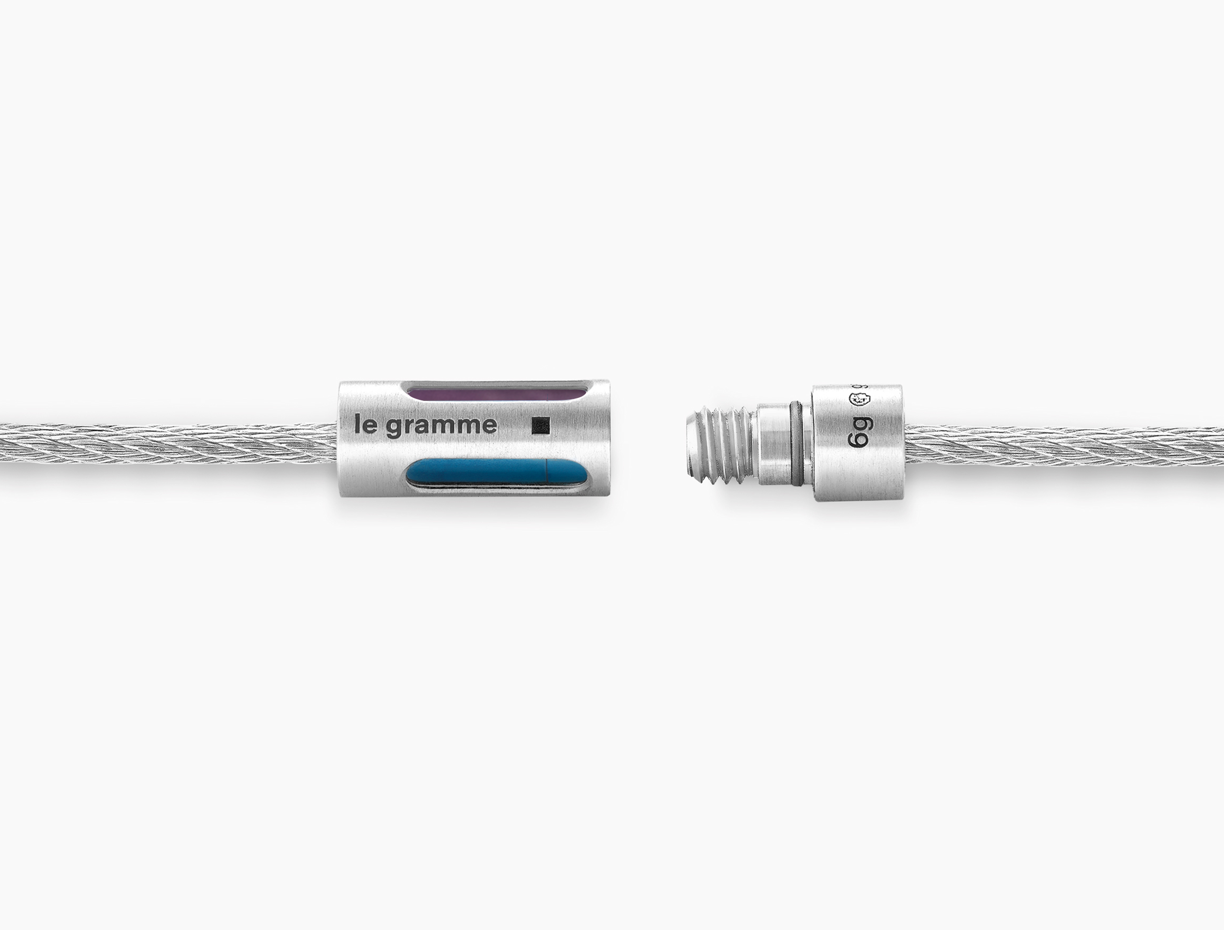 bracelet câble perforé tricolore le 9g