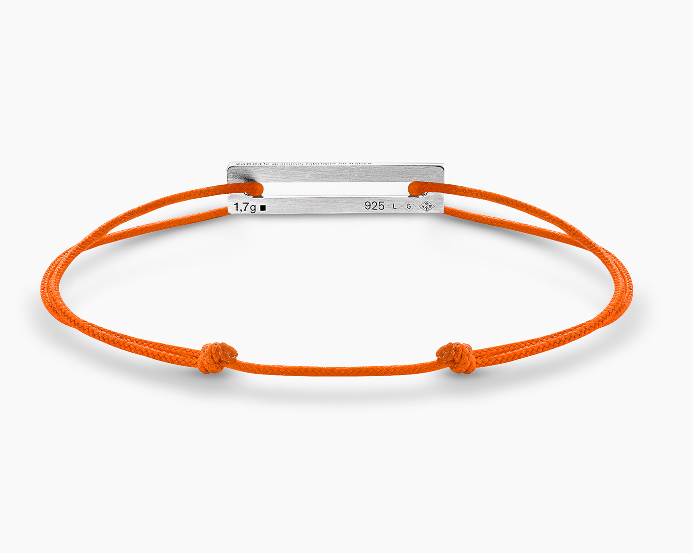 perforated orange cord bracelet le 1.7g
