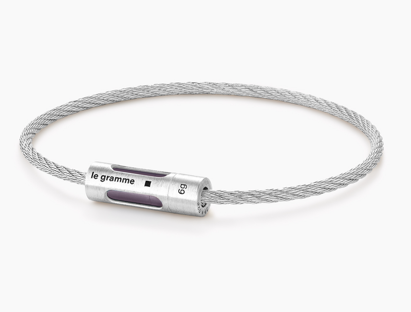 bracelet câble perforé iridescent le 9g