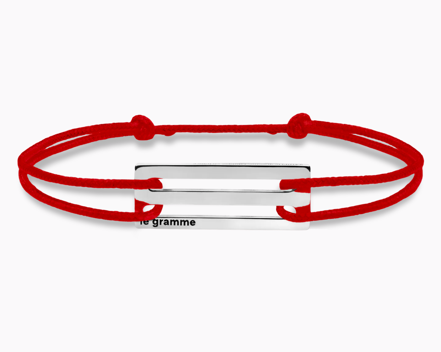 perforated red cord bracelet le 2.5g