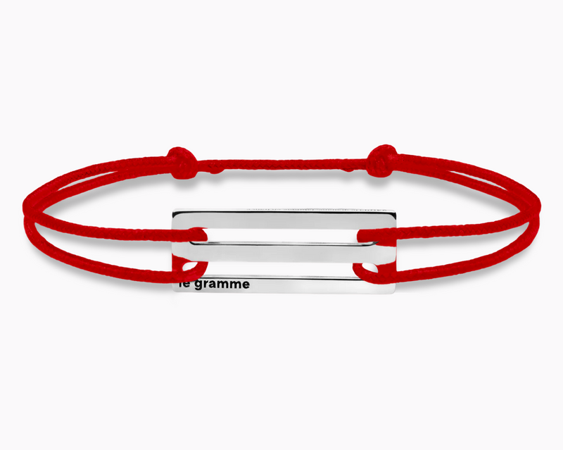 perforated red cord bracelet le 2.5g