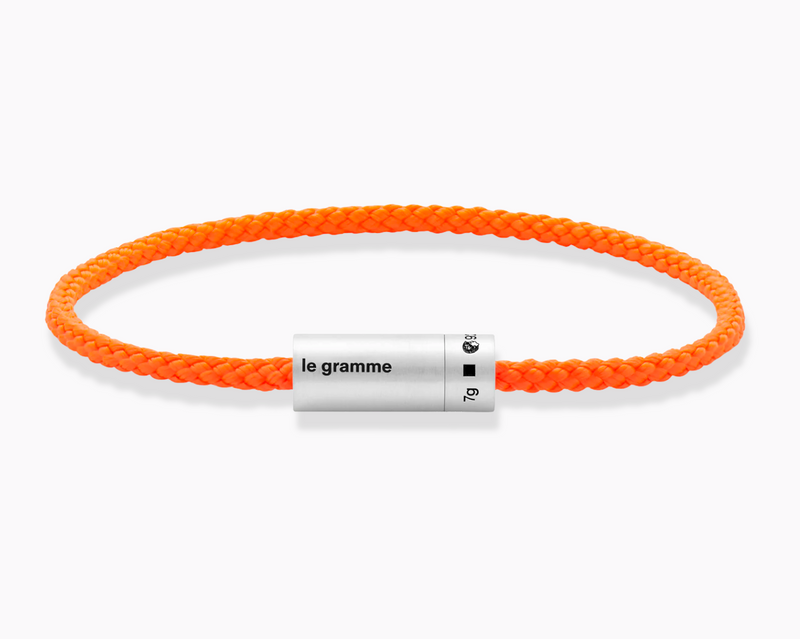 bracelet câble nato orange le 7g