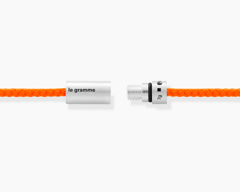bracelet câble nato orange le 7g