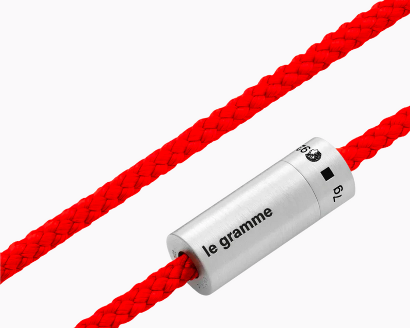 bracelet câble nato rouge le 7g