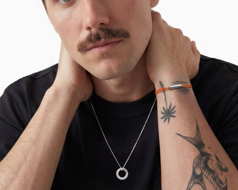 bracelet cordon câble orange le 5g