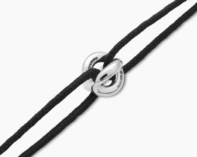 black interlaced cord bracelet le 1g