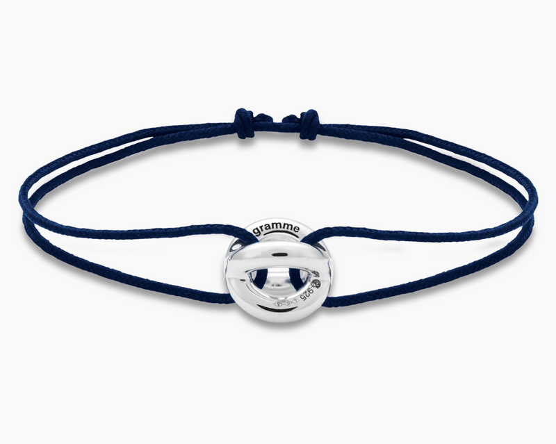 navy blue interlaced cord bracelet le 3g