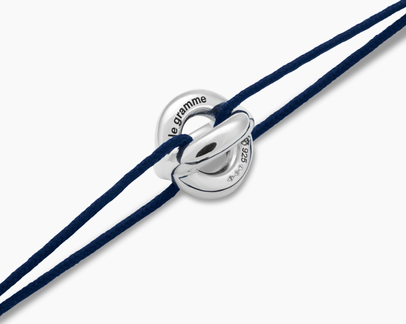 navy blue interlaced cord bracelet le 3g