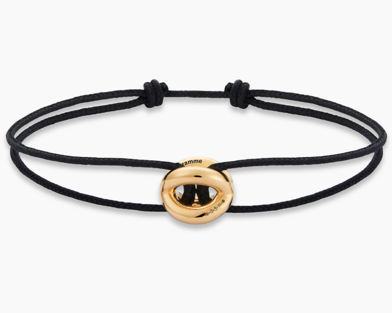 black interlaced cord bracelet le 3g