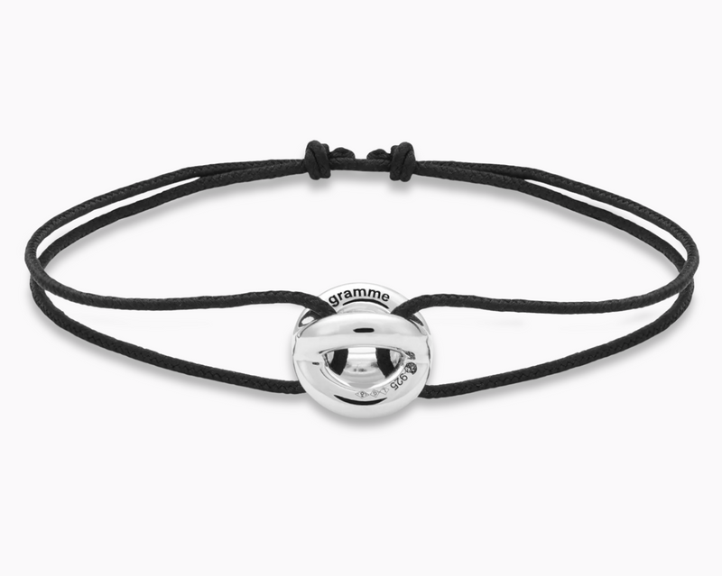 black interlaced cord bracelet le 3g