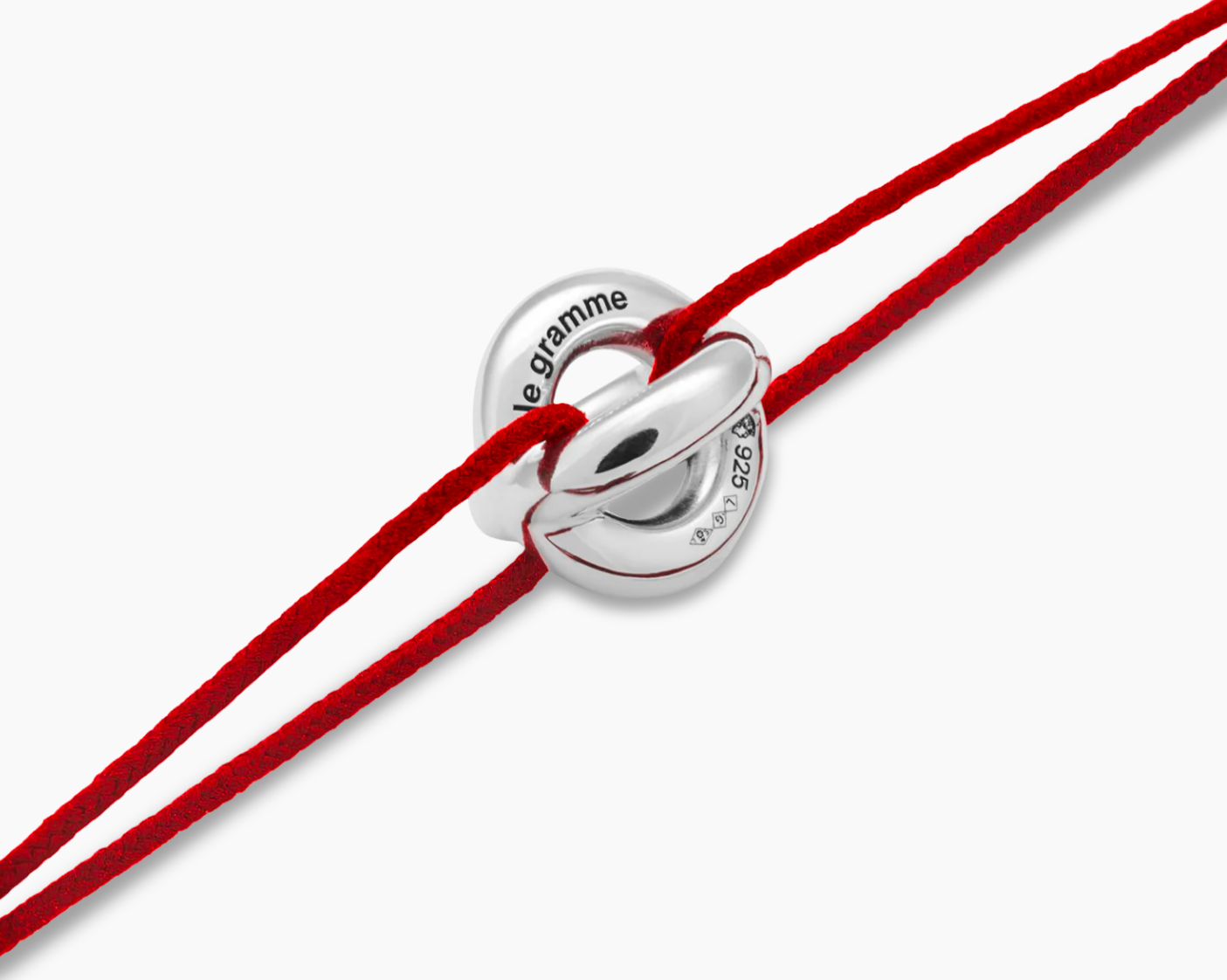 red interlaced cord bracelet le 3g