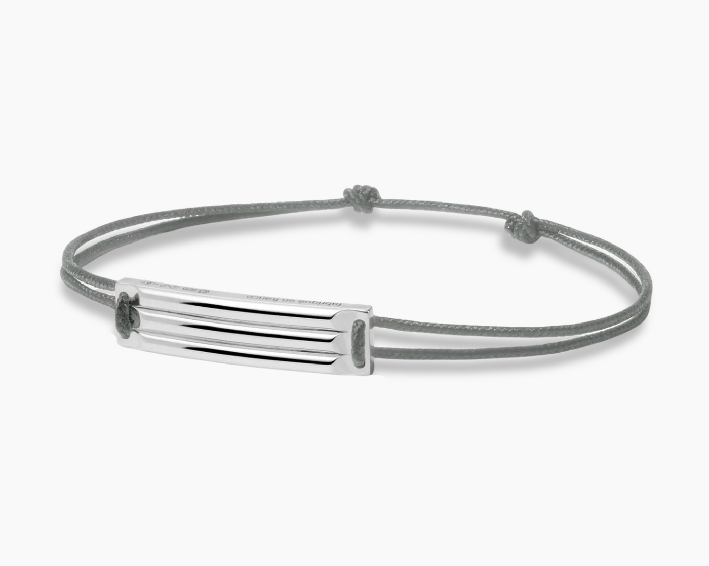 godron grey cord bracelet le 5g – le gramme