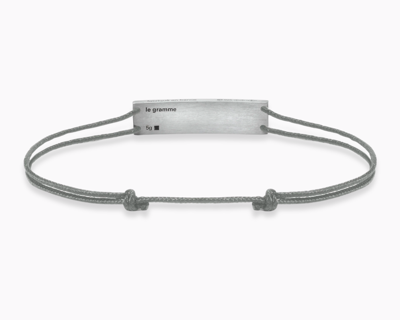 godron grey cord bracelet le 5g