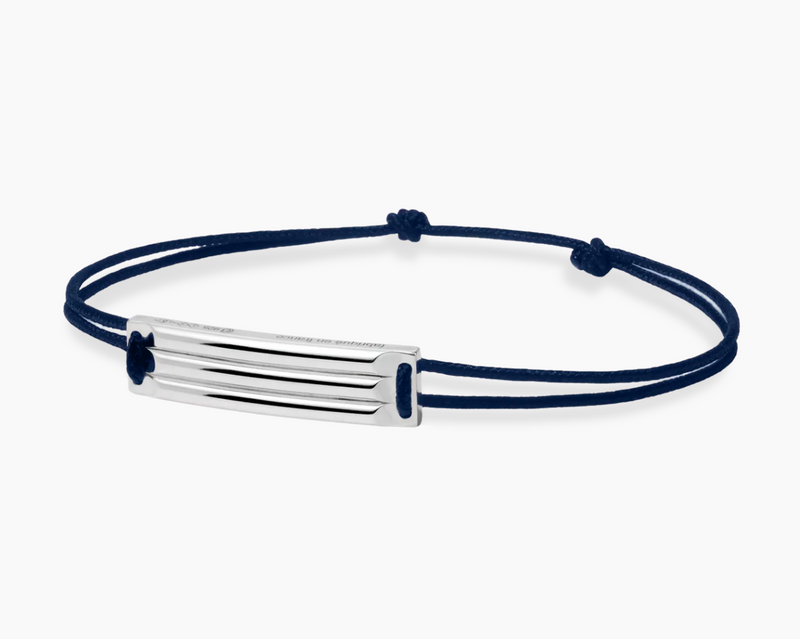 godron navy blue cord bracelet le 5g