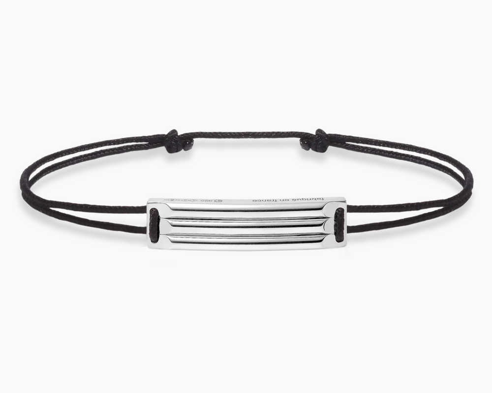 godron black cord bracelet le 5g – le gramme