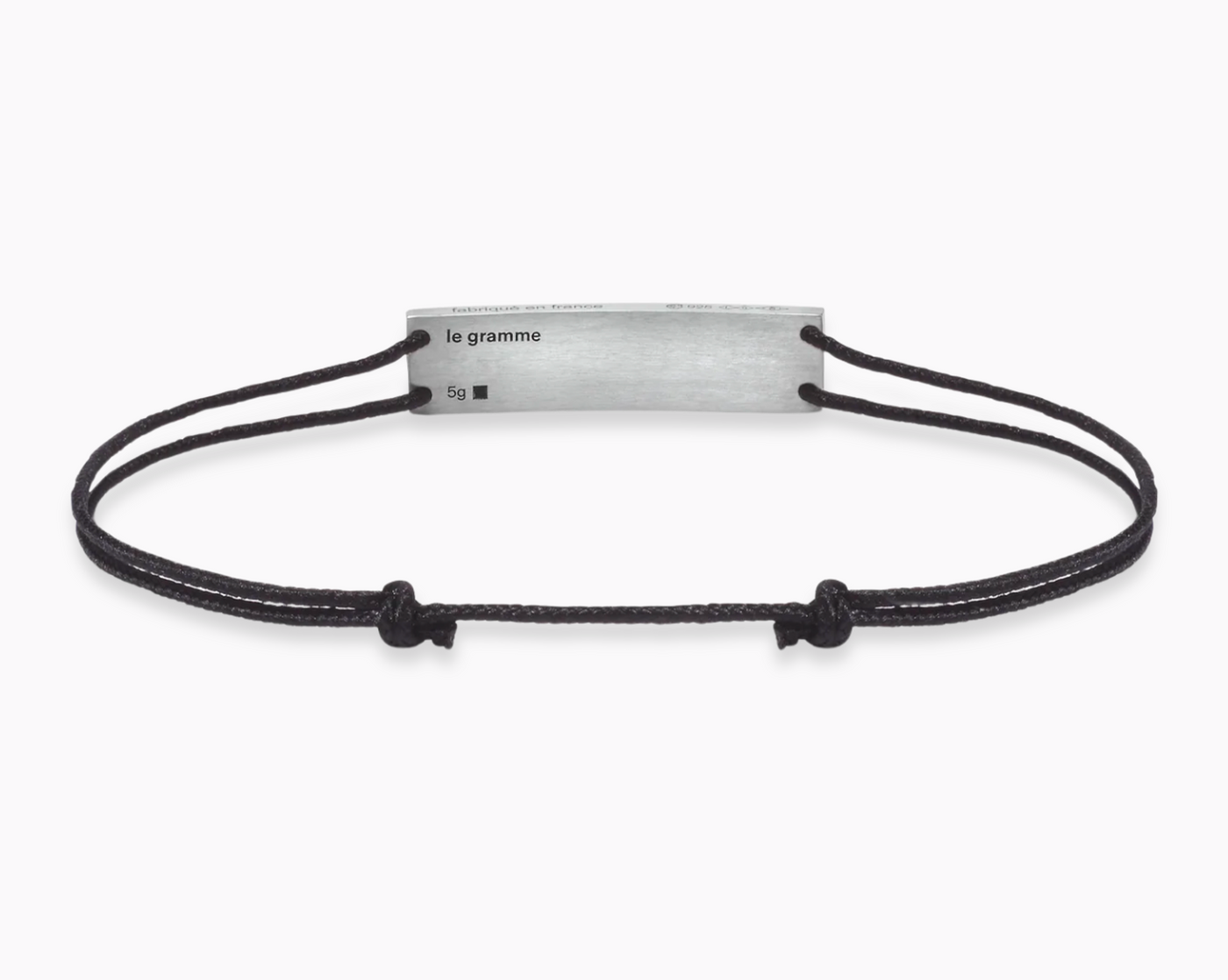 godron black cord bracelet le 5g – le gramme