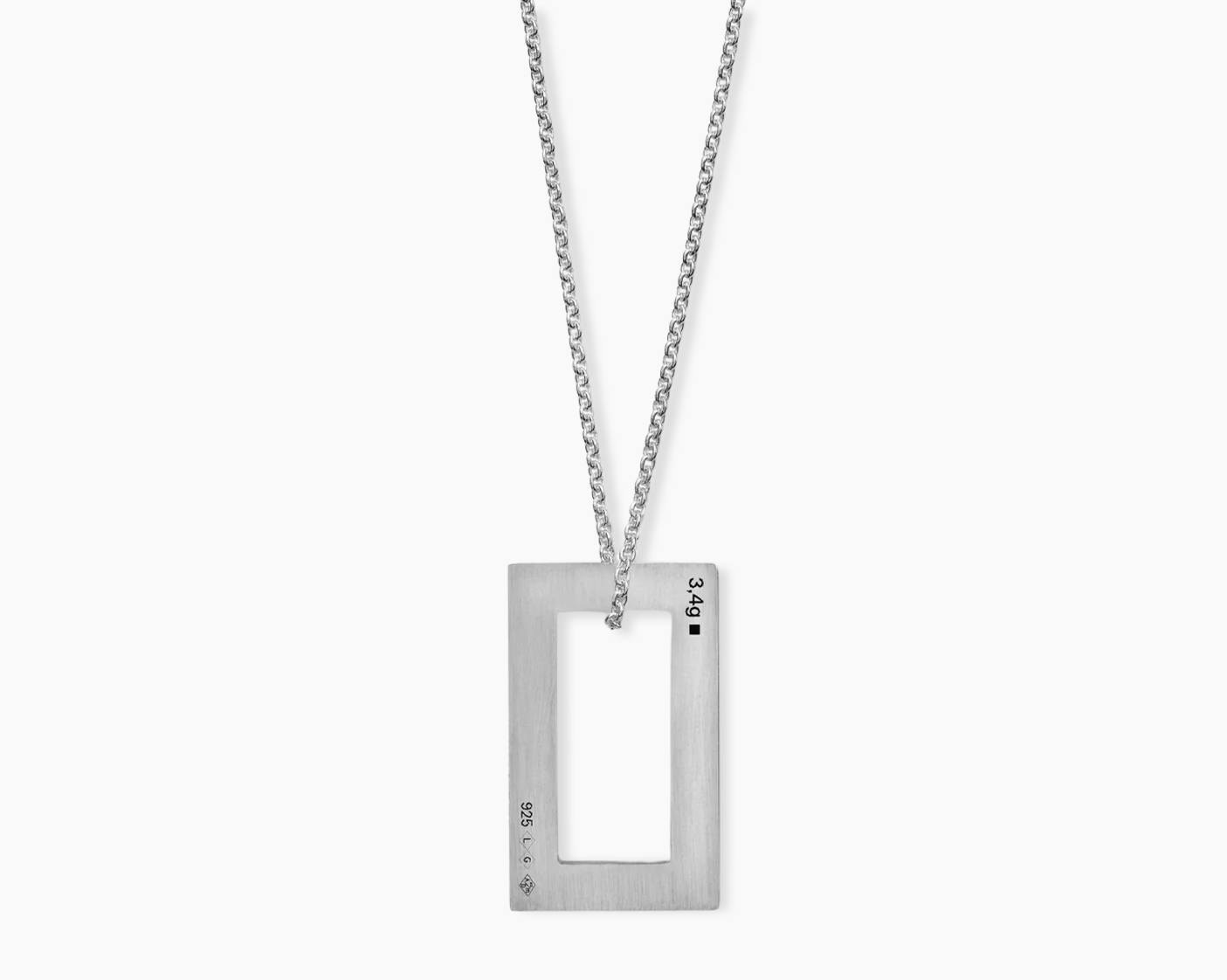 collier rectangle le 3,4g