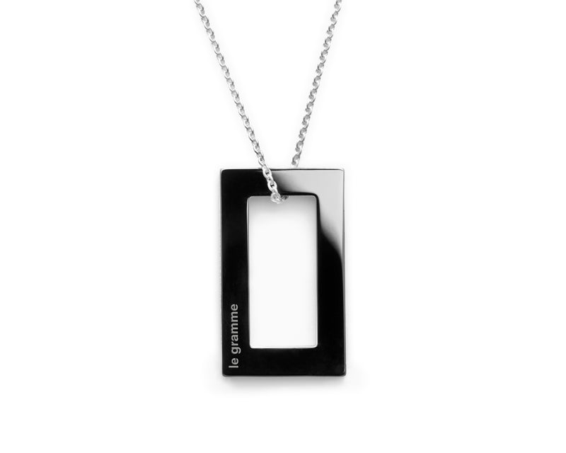 gift box - black ceramic necklace le 2,1g