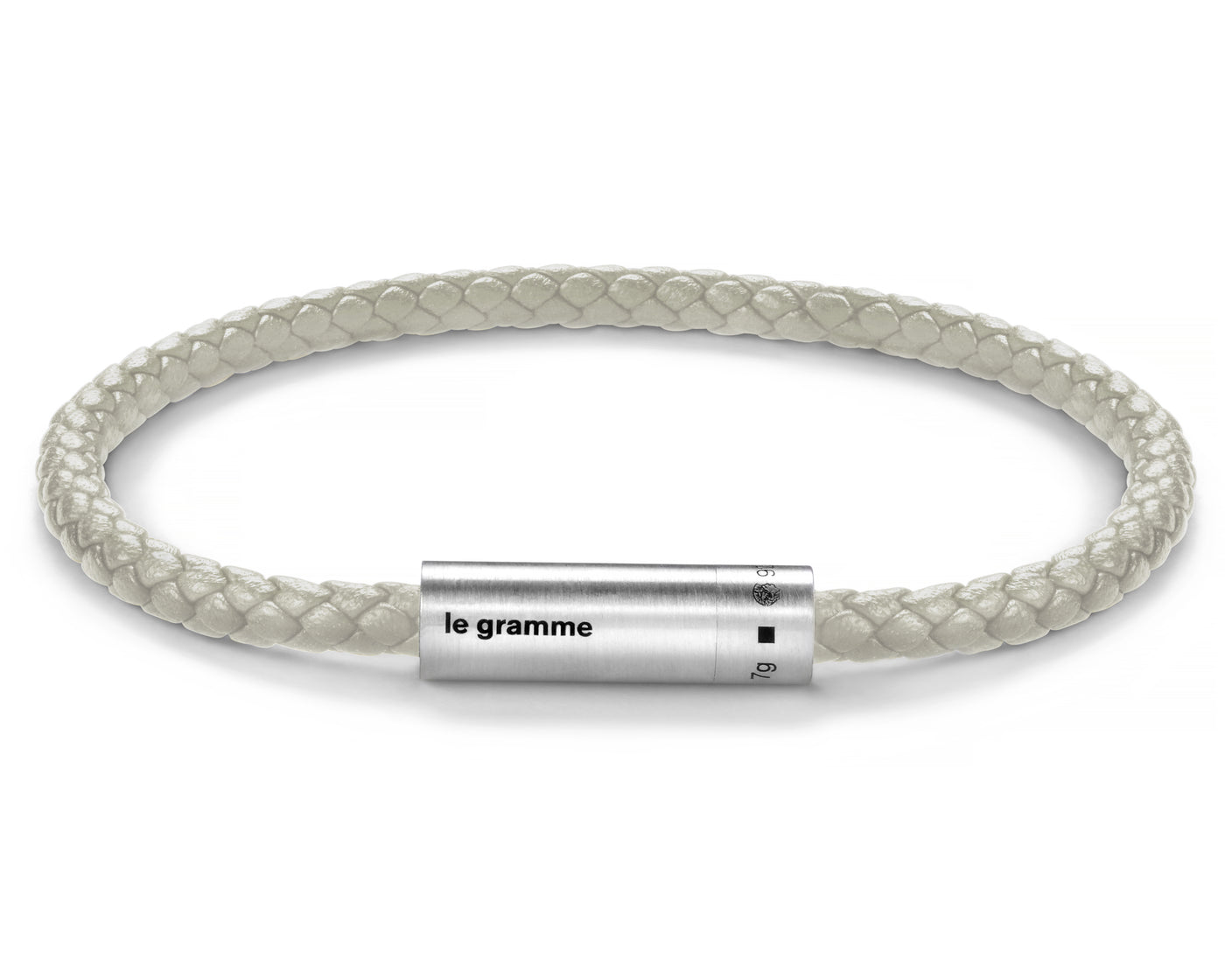bracelet câble cuir beige le 7g