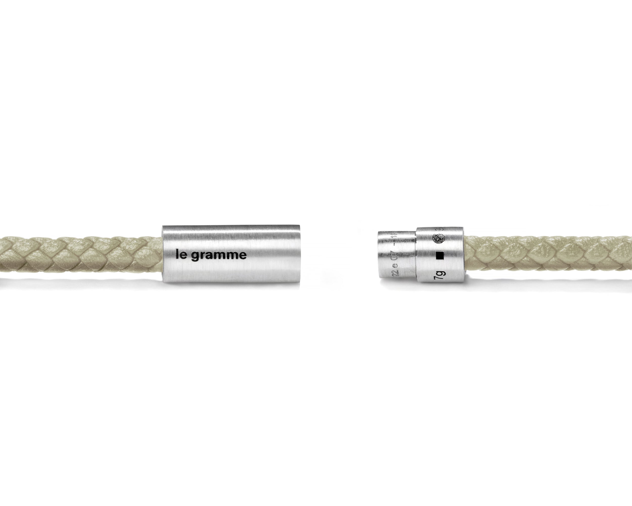 beige leather cable bracelet le 7g