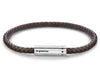 bracelet câble cuir marron le 7g