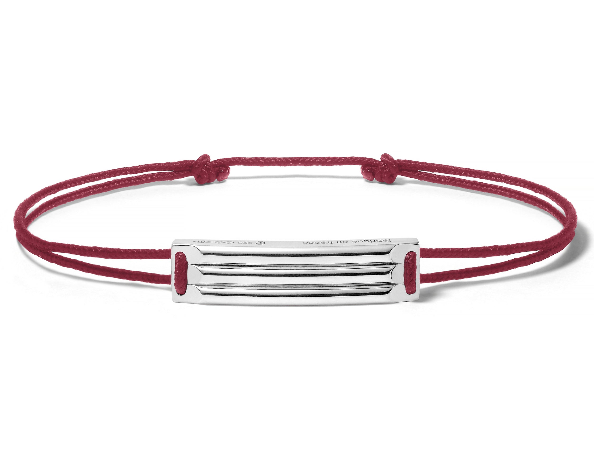 godron burgundy cord bracelet le 5g