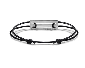 lacquered black cord bracelet le 2,5g