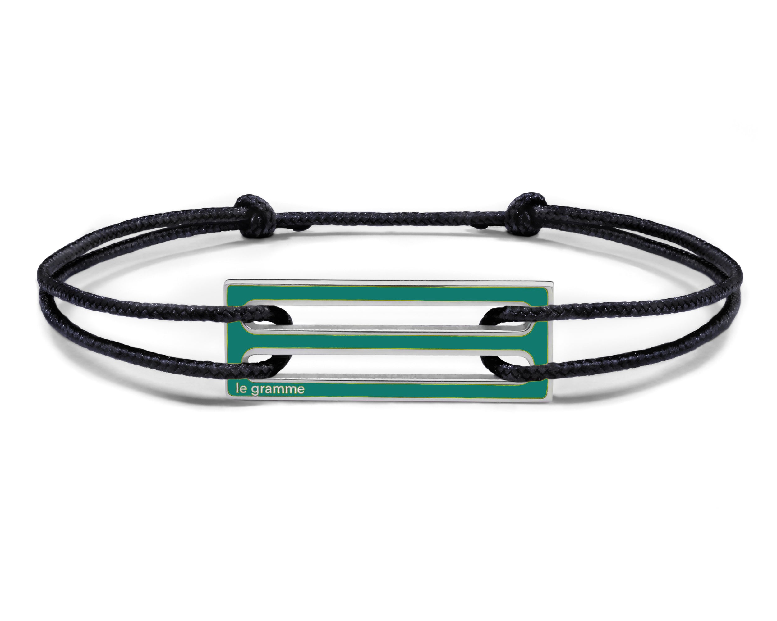 lacquered green cord bracelet le 2,5g