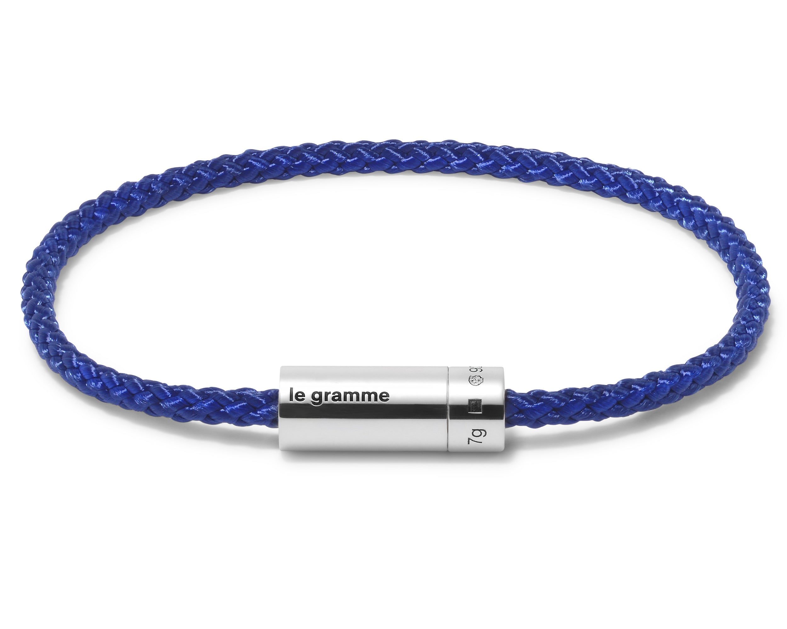 bracelet câble nato bleu royal le 7g