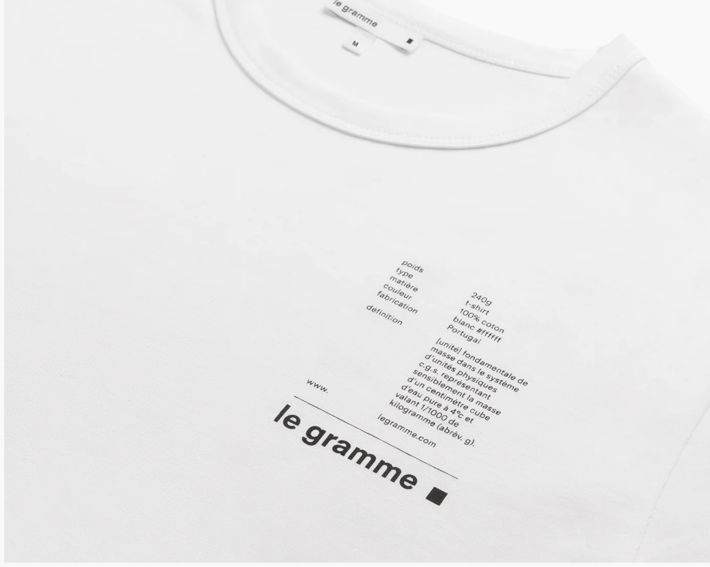 t-shirt blanc le 240g