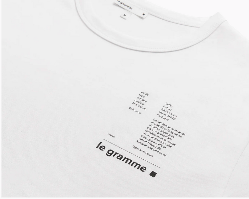 t-shirt blanc le 240g