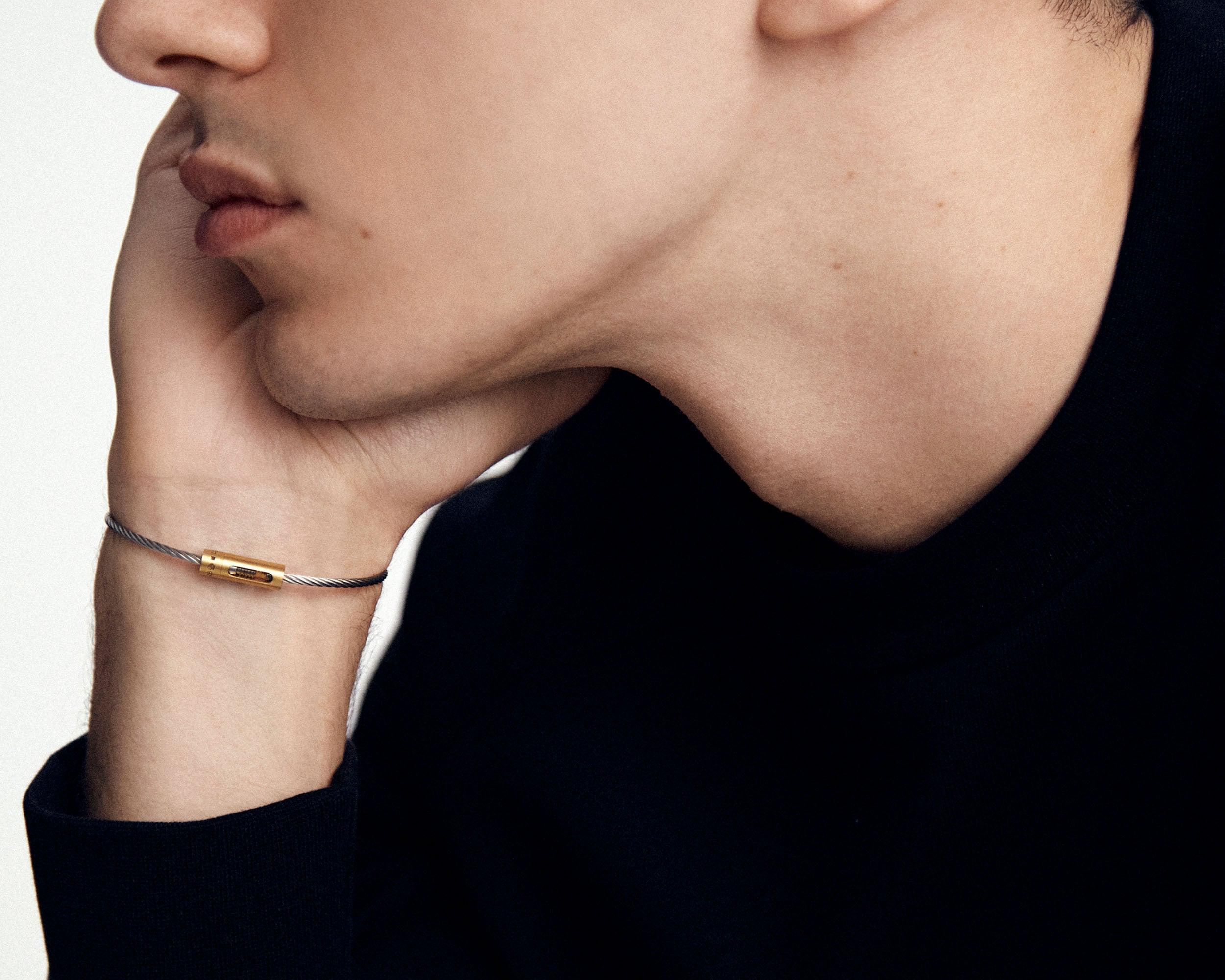 bracelet câble perforé le 6g