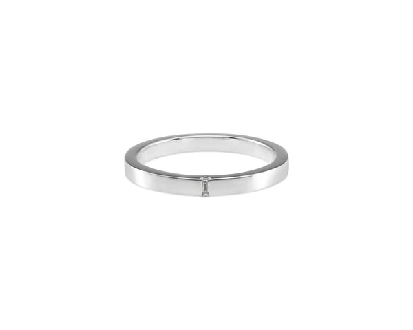 bague ruban 2mm la 5g sertie diamant